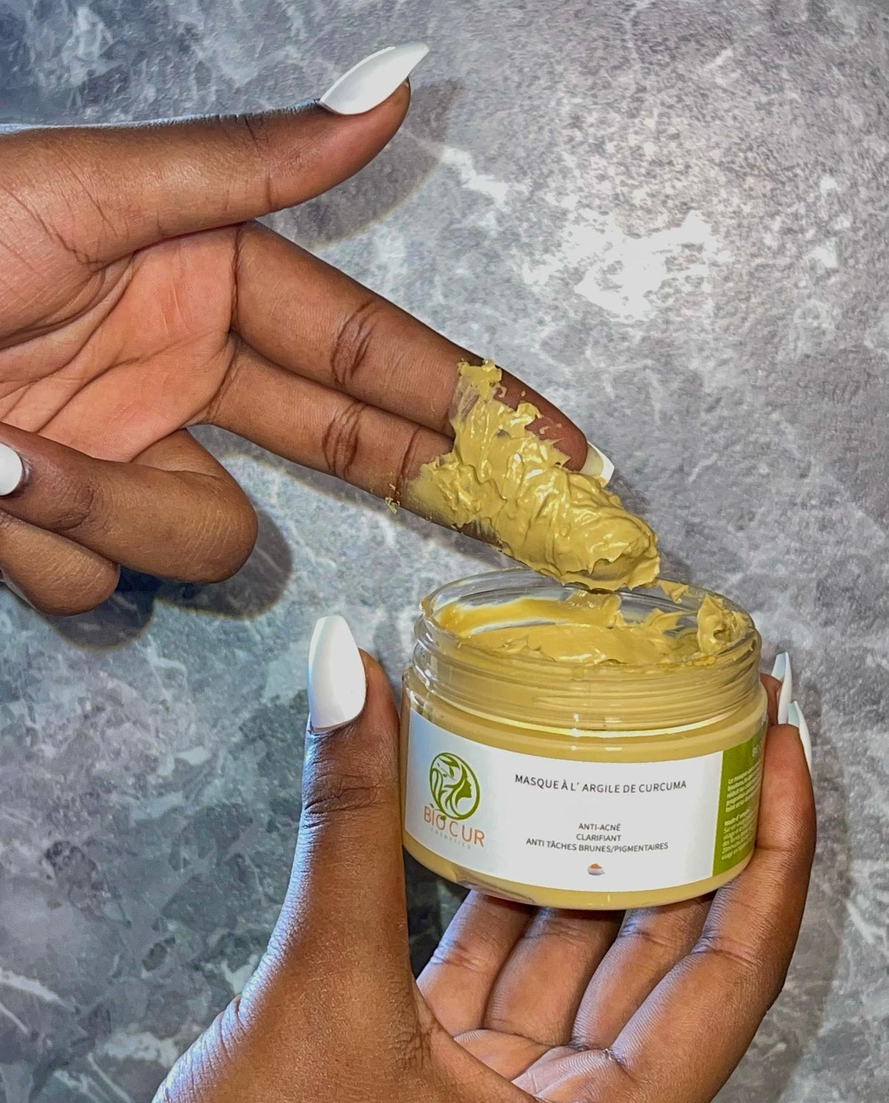 Masque a l’argile de Curcuma + 1 pinceau applicateur offert ✨