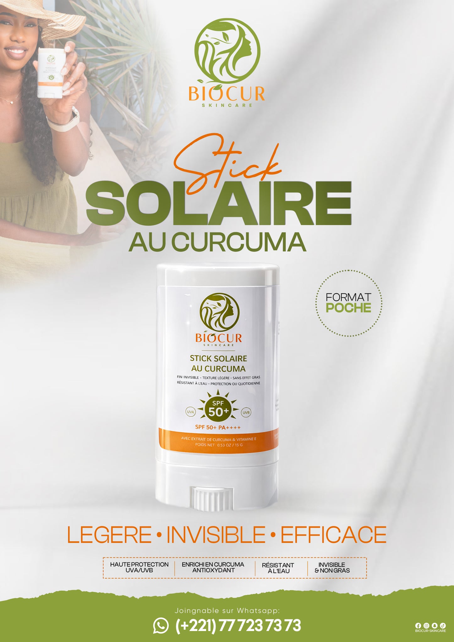 Stick Solaire SPF 50+ Format poche